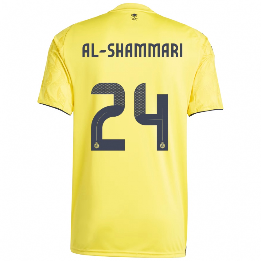 ילדים מנסור אל-שמארי #24 צהוב שחור ג'רזי ביתית 2025/26 חולצה קצרה