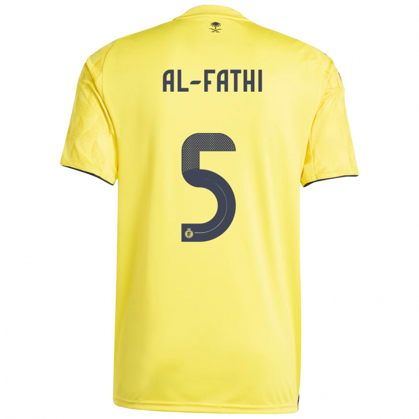 ילדים Layan Al-Fathi #5 צהוב שחור ג'רזי ביתית 2025/26 חולצה קצרה