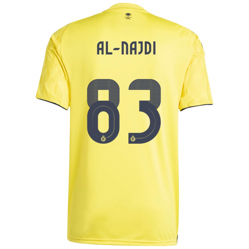 ילדים Salem Al-Najdi #83 צהוב שחור ג'רזי ביתית 2025/26 חולצה קצרה