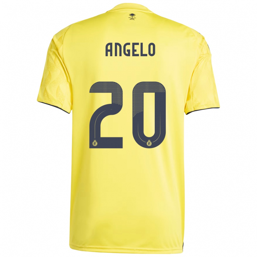 ילדים אנז'לו גבריאל #20 צהוב שחור ג'רזי ביתית 2025/26 חולצה קצרה