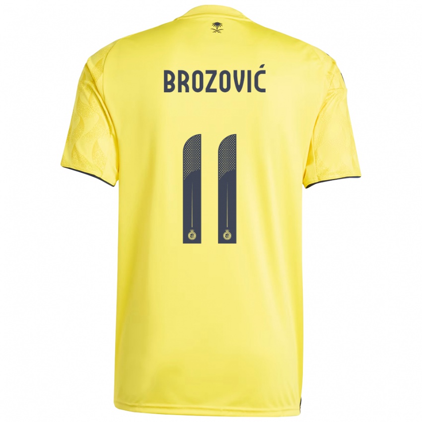 ילדים מרצלו ברוזוביץ' #11 צהוב שחור ג'רזי ביתית 2025/26 חולצה קצרה