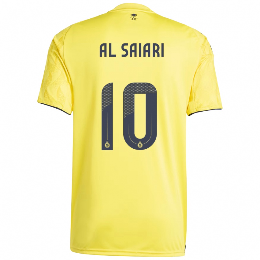 ילדים Mubarkh Al-Saiari #10 צהוב שחור ג'רזי ביתית 2025/26 חולצה קצרה