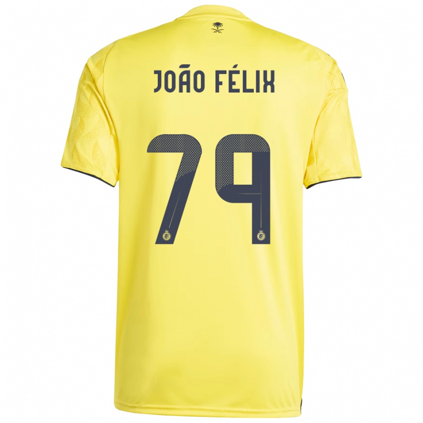 ילדים ז'ואאו פליקס #79 צהוב שחור ג'רזי ביתית 2025/26 חולצה קצרה