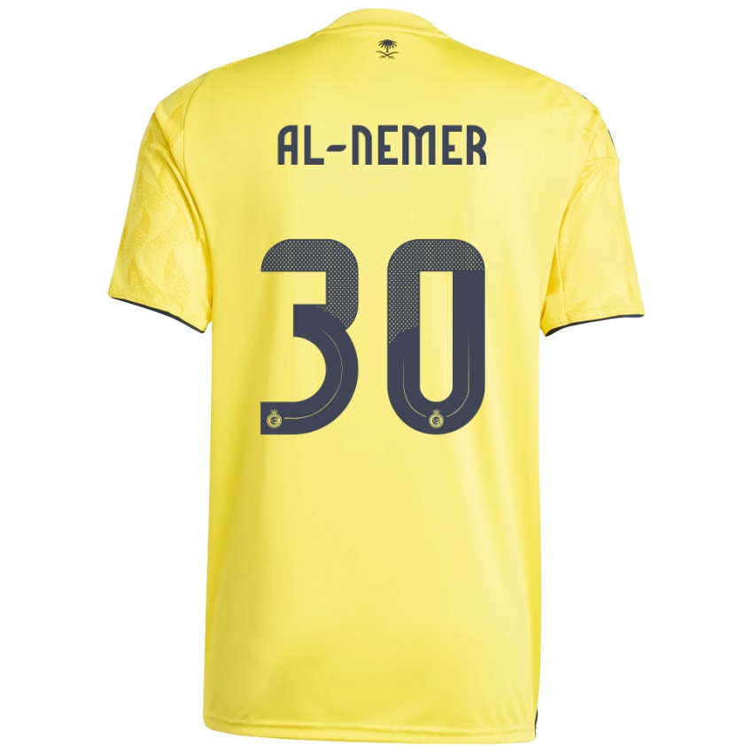 ילדים משארי אל-נמר #30 צהוב שחור ג'רזי ביתית 2025/26 חולצה קצרה
