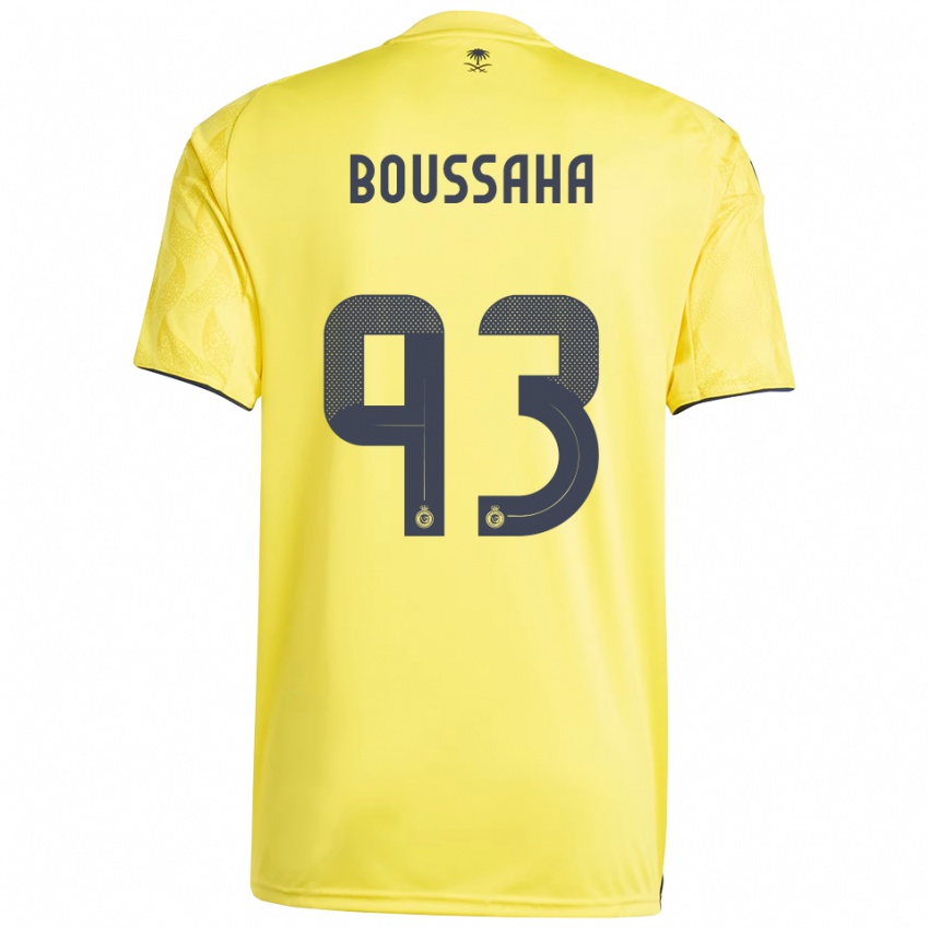 ילדים לינה בוסאהה #93 צהוב שחור ג'רזי ביתית 2025/26 חולצה קצרה
