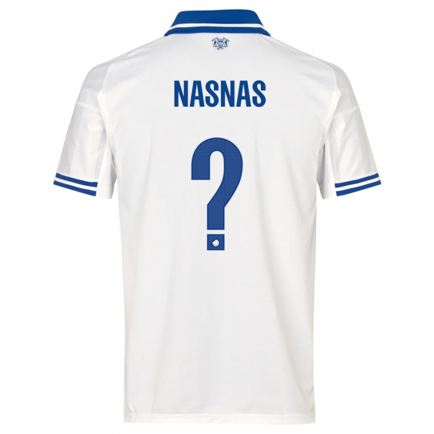 ילדים Marvin Nasnas #0 לבן כחול ג'רזי ביתית 2025/26 חולצה קצרה