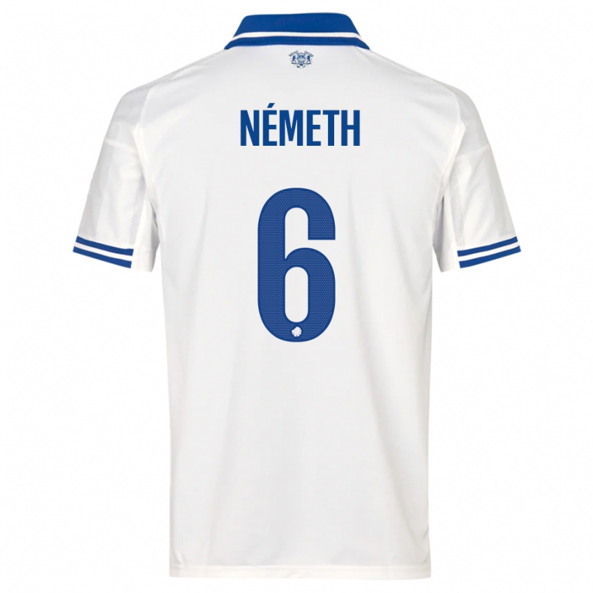 ילדים Hunor Németh #6 לבן כחול ג'רזי ביתית 2025/26 חולצה קצרה