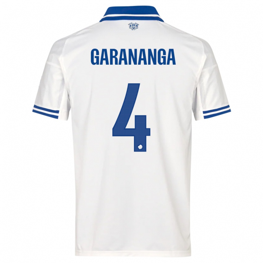 ילדים Munashe Garananga #4 לבן כחול ג'רזי ביתית 2025/26 חולצה קצרה