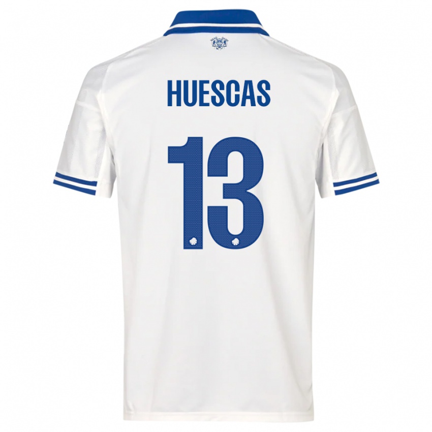 ילדים Rodrigo Huescas #13 לבן כחול ג'רזי ביתית 2025/26 חולצה קצרה