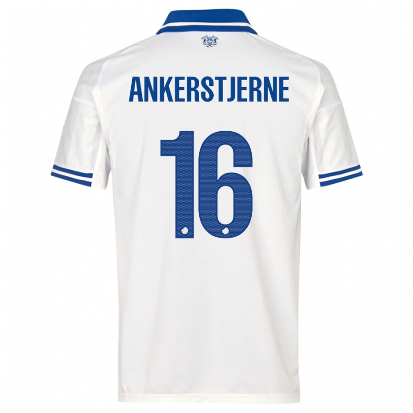 ילדים Ida Ankerstjerne #16 לבן כחול ג'רזי ביתית 2025/26 חולצה קצרה