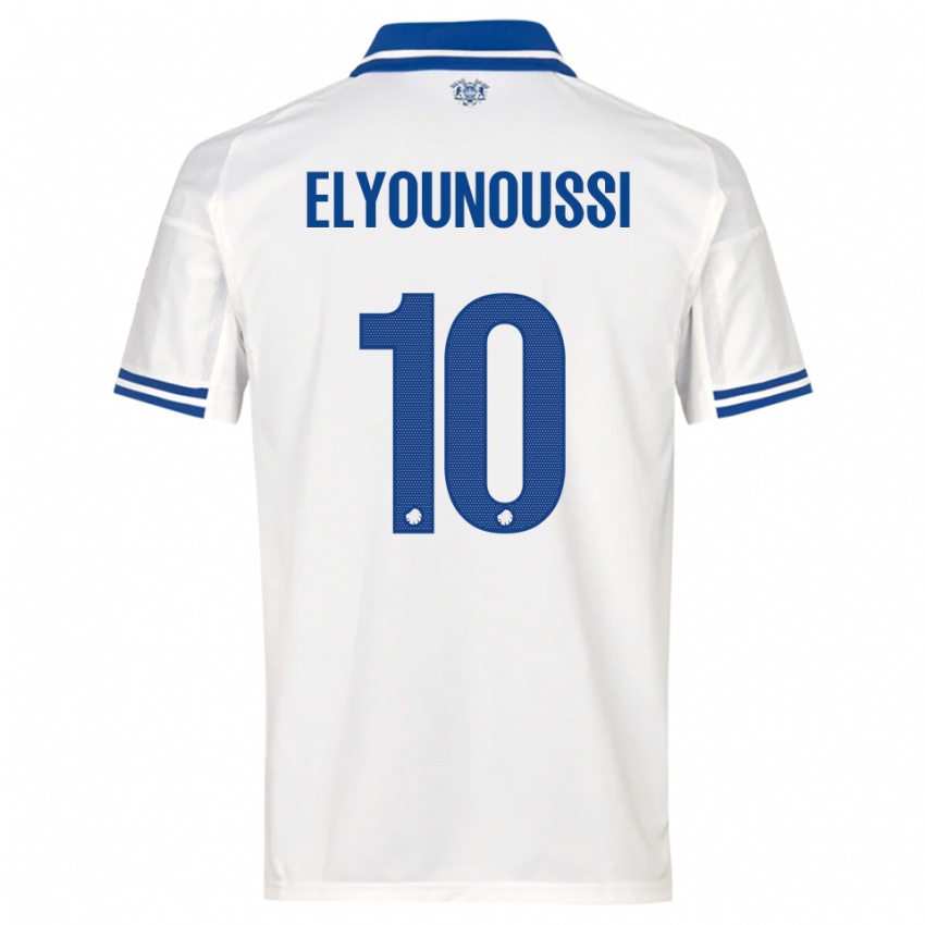 ילדים מוחמד אליונוסי #10 לבן כחול ג'רזי ביתית 2025/26 חולצה קצרה