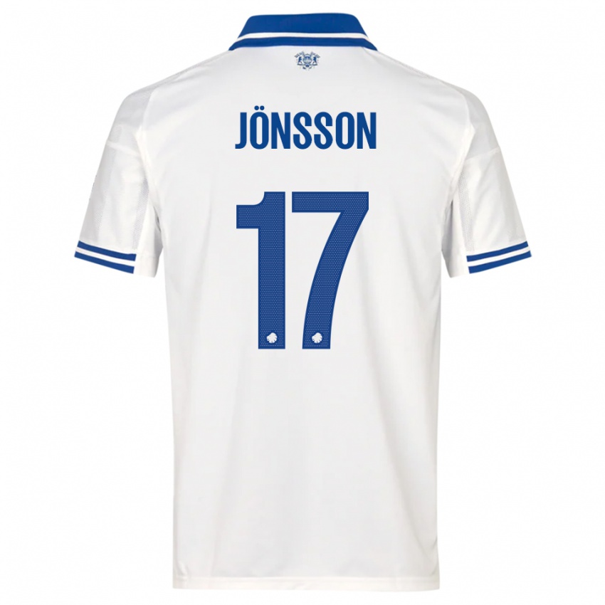 ילדים Neo Jönsson #17 לבן כחול ג'רזי ביתית 2025/26 חולצה קצרה