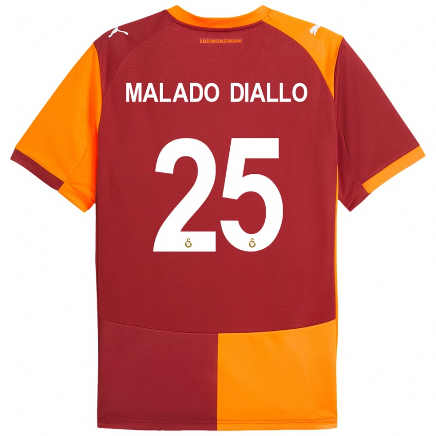ילדים Hapsatou Malado Diallo #25 אדום כתום ג'רזי ביתית 2025/26 חולצה קצרה