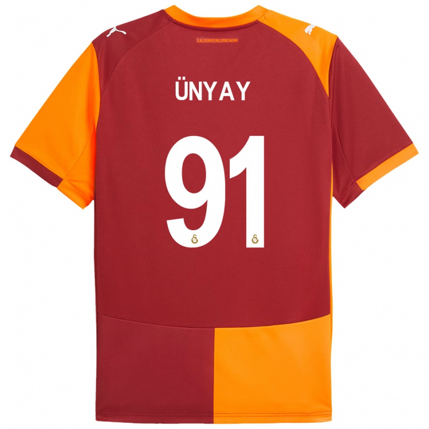 ילדים ארדה איניאיי #91 אדום כתום ג'רזי ביתית 2025/26 חולצה קצרה