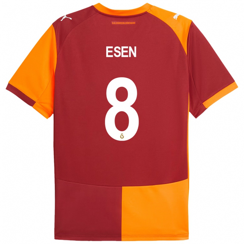 ילדים Emine Ecem Esen #8 אדום כתום ג'רזי ביתית 2025/26 חולצה קצרה