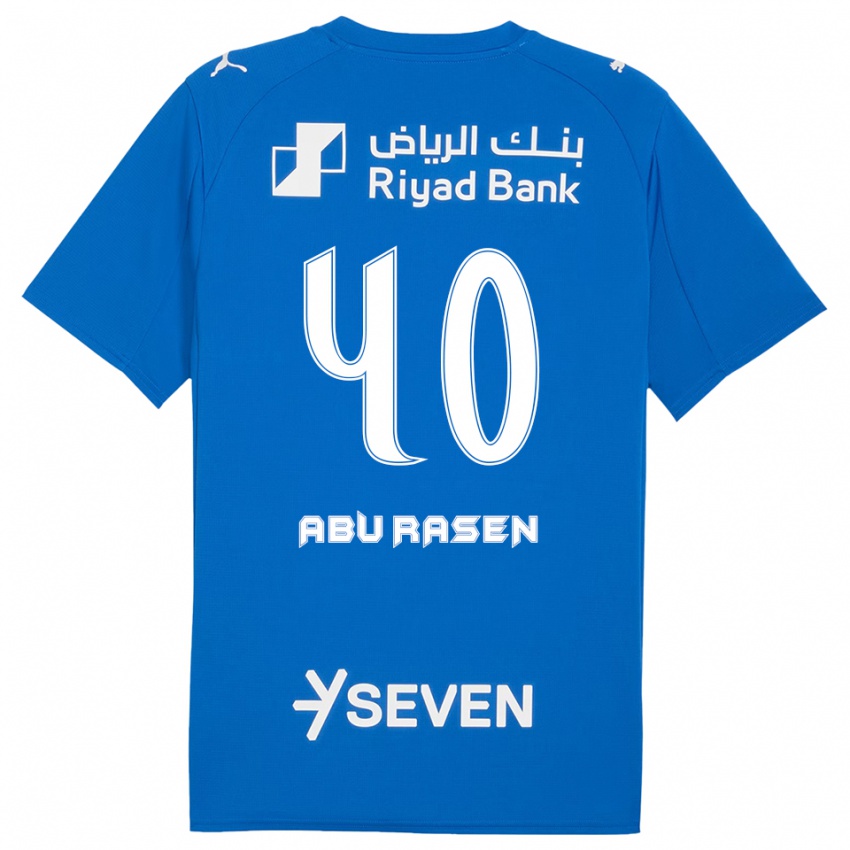 ילדים Ahmad Abu Rasen #40 כחול לבן ג'רזי ביתית 2025/26 חולצה קצרה