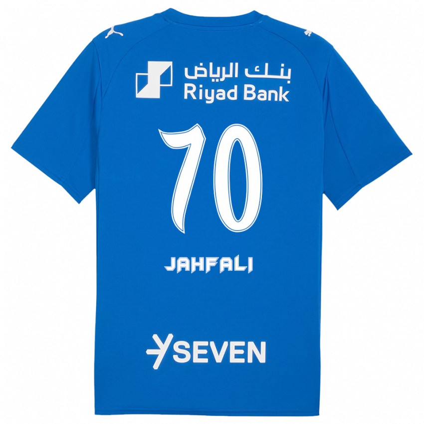 ילדים מוחמד ג'חפאלי #70 כחול לבן ג'רזי ביתית 2025/26 חולצה קצרה