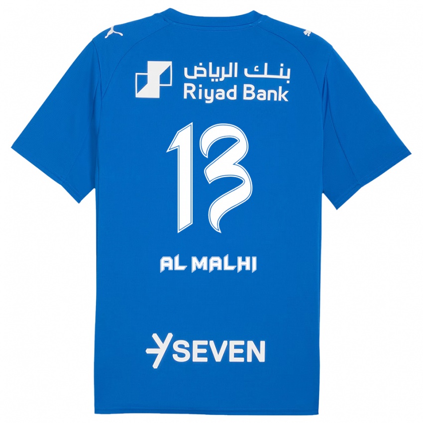 ילדים Al Muhra Al-Malhi #13 כחול לבן ג'רזי ביתית 2025/26 חולצה קצרה