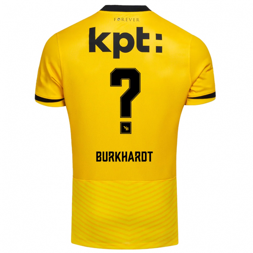 ילדים Alessio Burkhardt #0 צהוב שחור ג'רזי ביתית 2025/26 חולצה קצרה