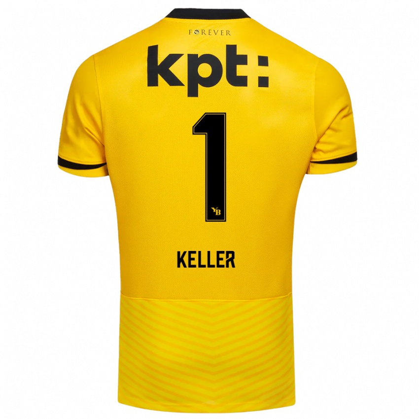 ילדים מרווין קלר #1 צהוב שחור ג'רזי ביתית 2025/26 חולצה קצרה