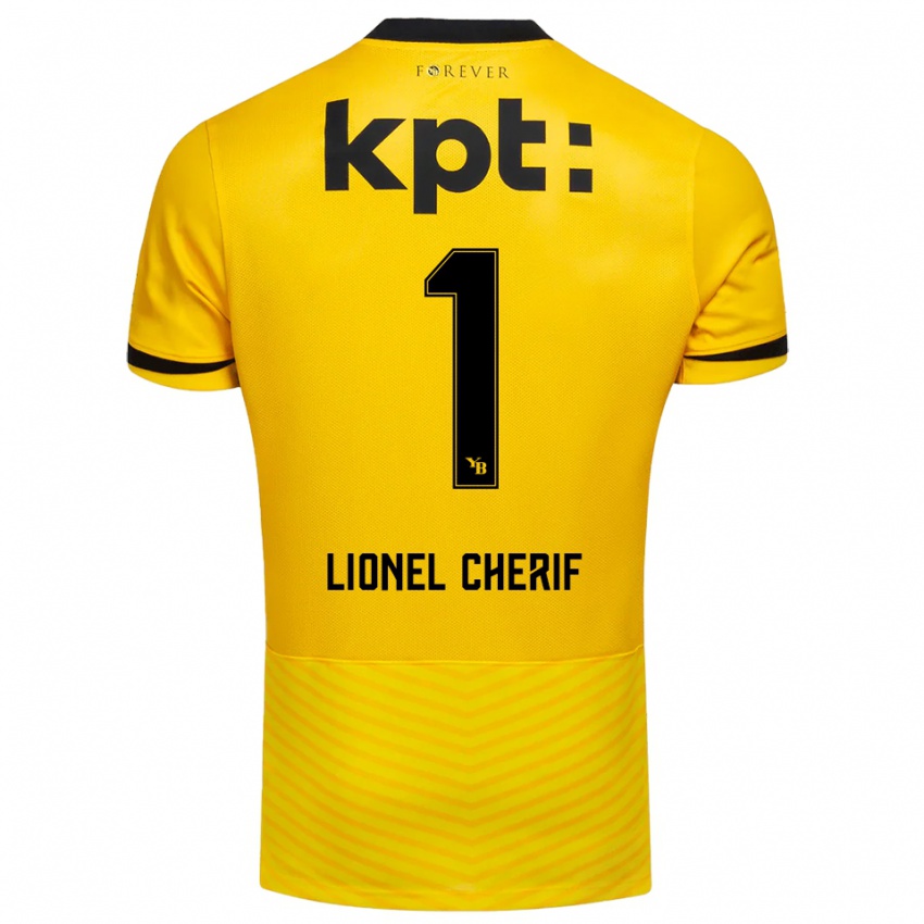 ילדים Kader Lionel Cherif #1 צהוב שחור ג'רזי ביתית 2025/26 חולצה קצרה