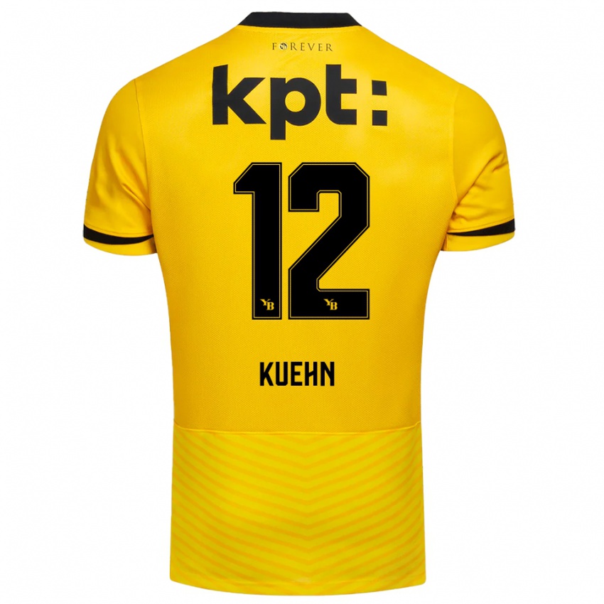ילדים אתנה קואהן #12 צהוב שחור ג'רזי ביתית 2025/26 חולצה קצרה
