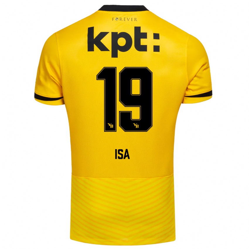 ילדים Ron Isa #19 צהוב שחור ג'רזי ביתית 2025/26 חולצה קצרה