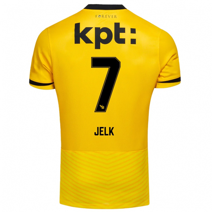 ילדים Jano Jelk #7 צהוב שחור ג'רזי ביתית 2025/26 חולצה קצרה