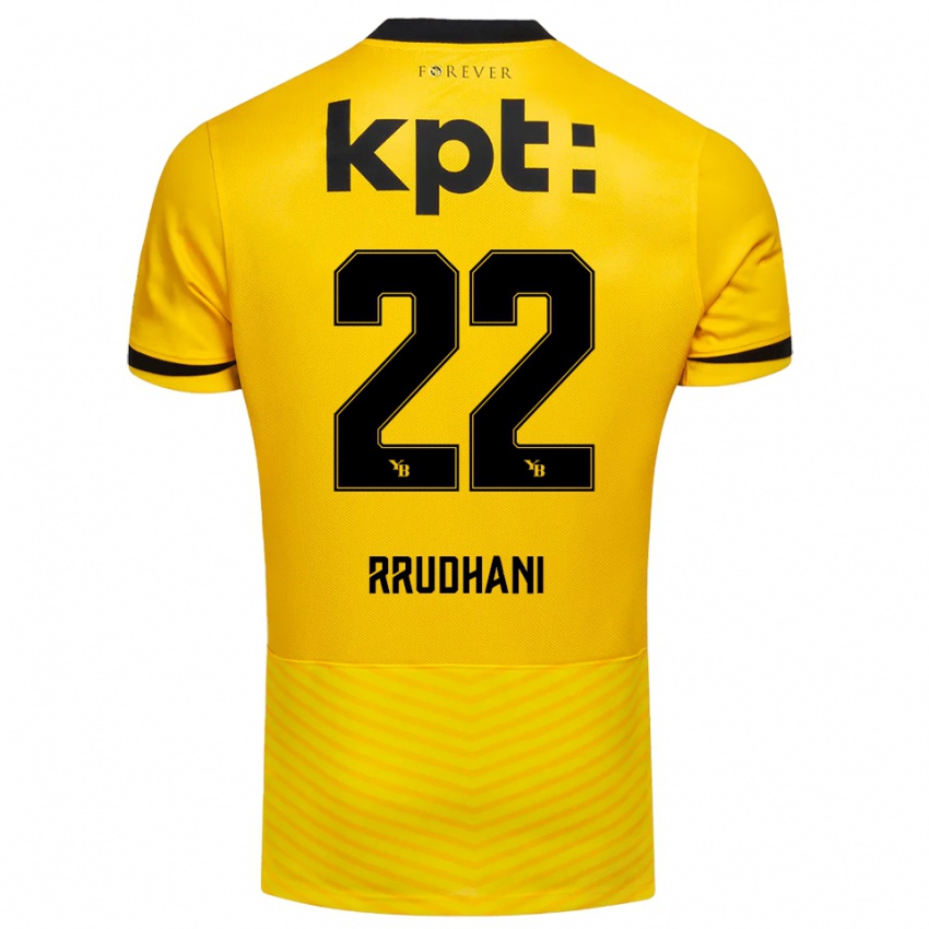 ילדים דונת רודאני #22 צהוב שחור ג'רזי ביתית 2025/26 חולצה קצרה