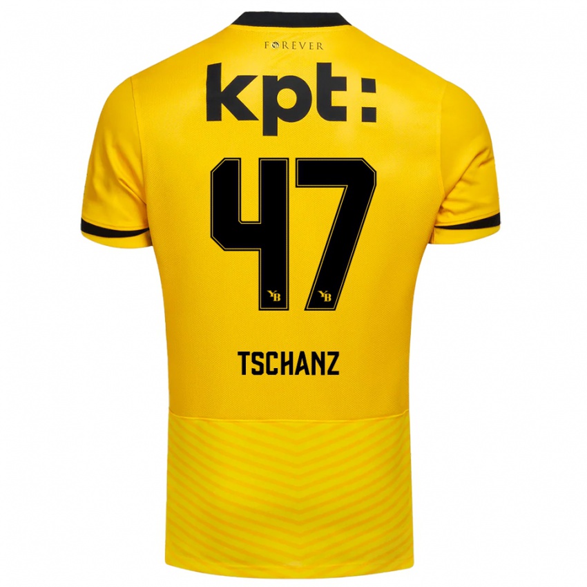 ילדים נו טשאנץ #47 צהוב שחור ג'רזי ביתית 2025/26 חולצה קצרה