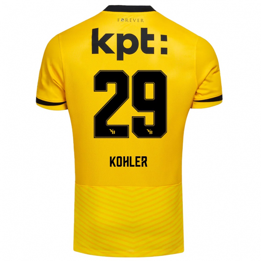 ילדים Jana Kohler #29 צהוב שחור ג'רזי ביתית 2025/26 חולצה קצרה