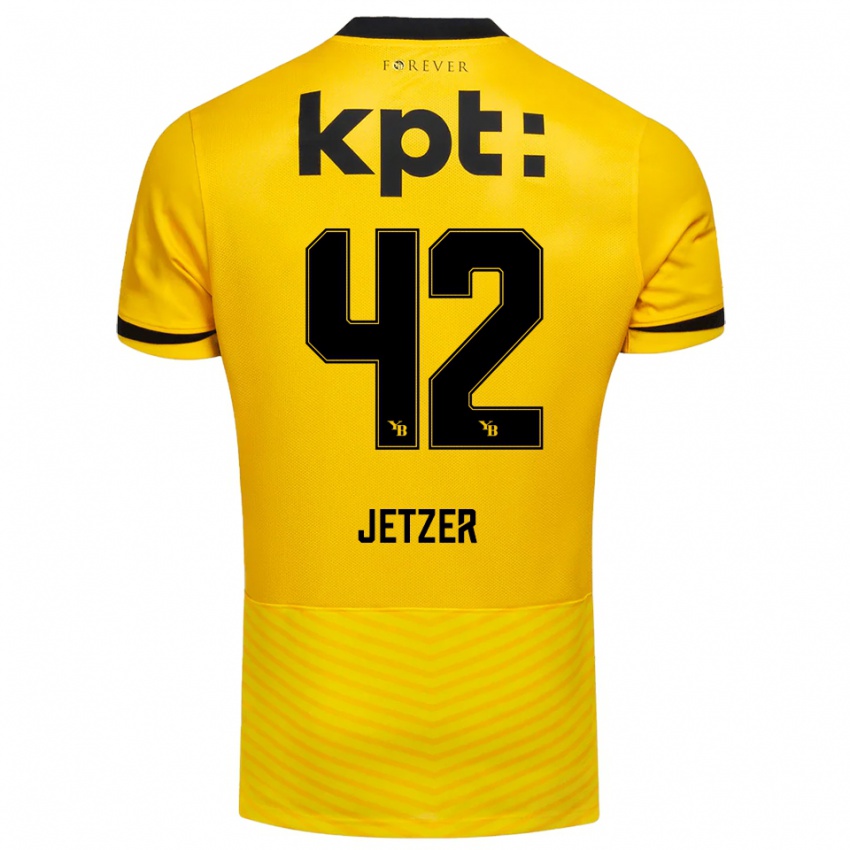 ילדים לורין יצר #42 צהוב שחור ג'רזי ביתית 2025/26 חולצה קצרה