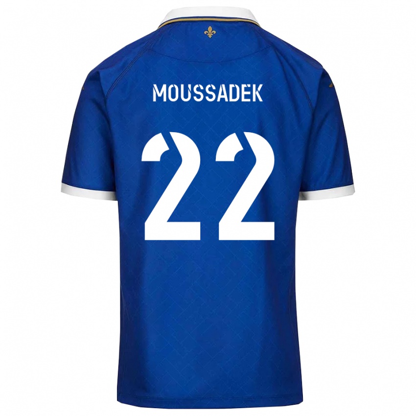 ילדים Djamal Moussadek #22 כחול זהב ג'רזי ביתית 2025/26 חולצה קצרה