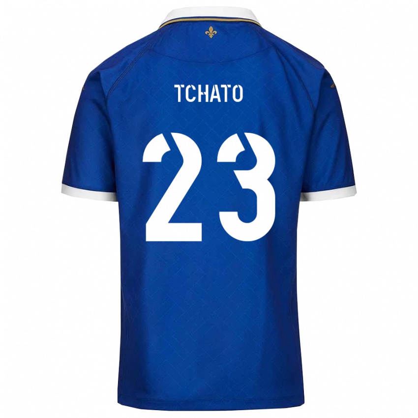 ילדים Ryan Tchato #23 כחול זהב ג'רזי ביתית 2025/26 חולצה קצרה