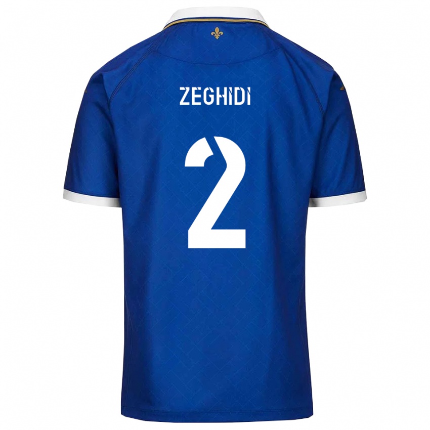 ילדים Yanis Zeghidi #2 כחול זהב ג'רזי ביתית 2025/26 חולצה קצרה