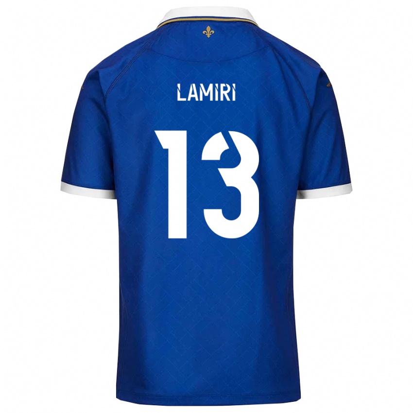 ילדים Nadil Lamiri #13 כחול זהב ג'רזי ביתית 2025/26 חולצה קצרה