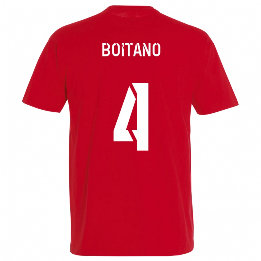 ילדים Jean-Baptiste Boitano #4 אדום צהוב ג'רזי ביתית 2025/26 חולצה קצרה