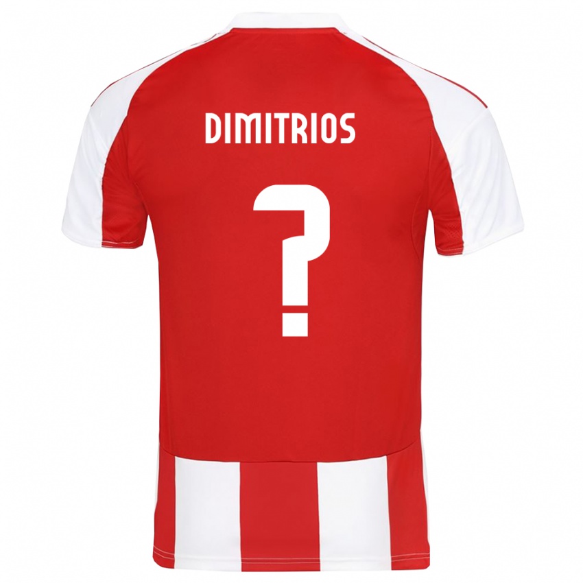 ילדים Dimitrios Michailidis #0 אדום לבן ג'רזי ביתית 2025/26 חולצה קצרה