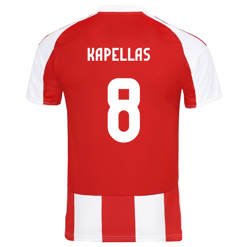 ילדים כריסטוס קפלאס #8 אדום לבן ג'רזי ביתית 2025/26 חולצה קצרה