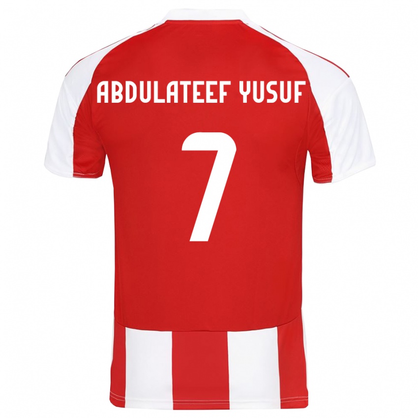 ילדים יוסוף עבדולטייף טאייה #7 אדום לבן ג'רזי ביתית 2025/26 חולצה קצרה