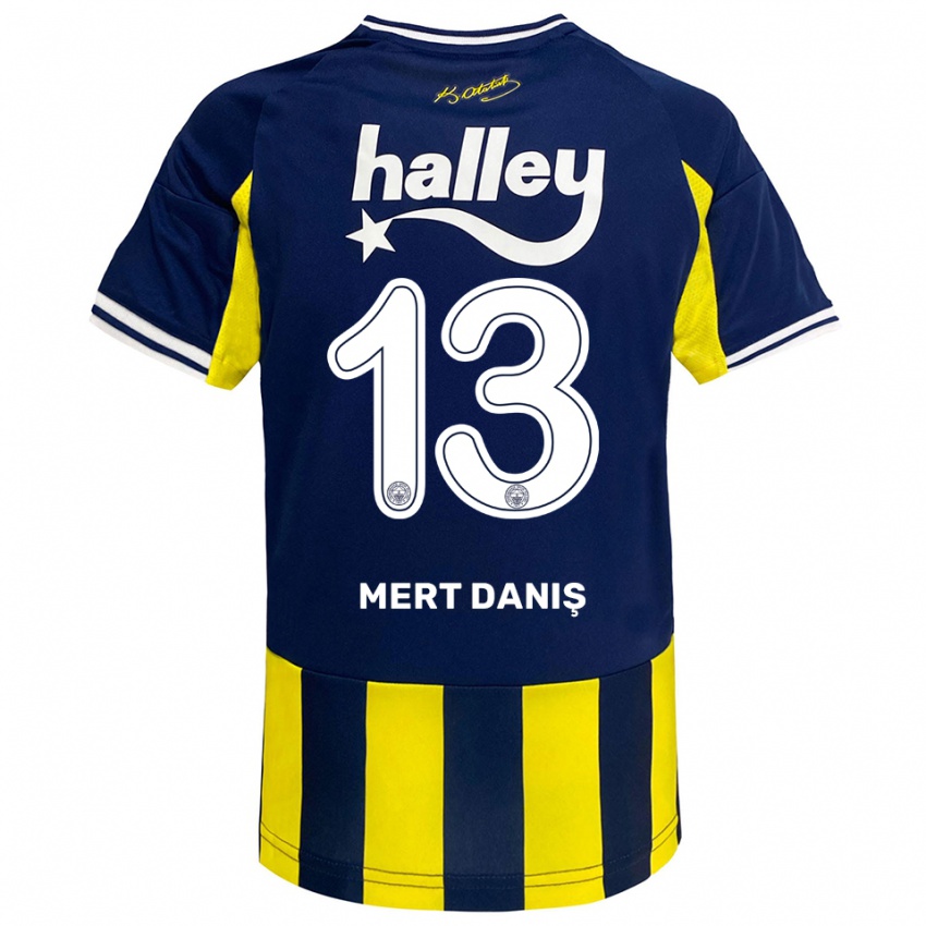 ילדים מוסטפה מרט דאניש #13 צהוב כחול נייבי לבן ג'רזי ביתית 2025/26 חולצה קצרה