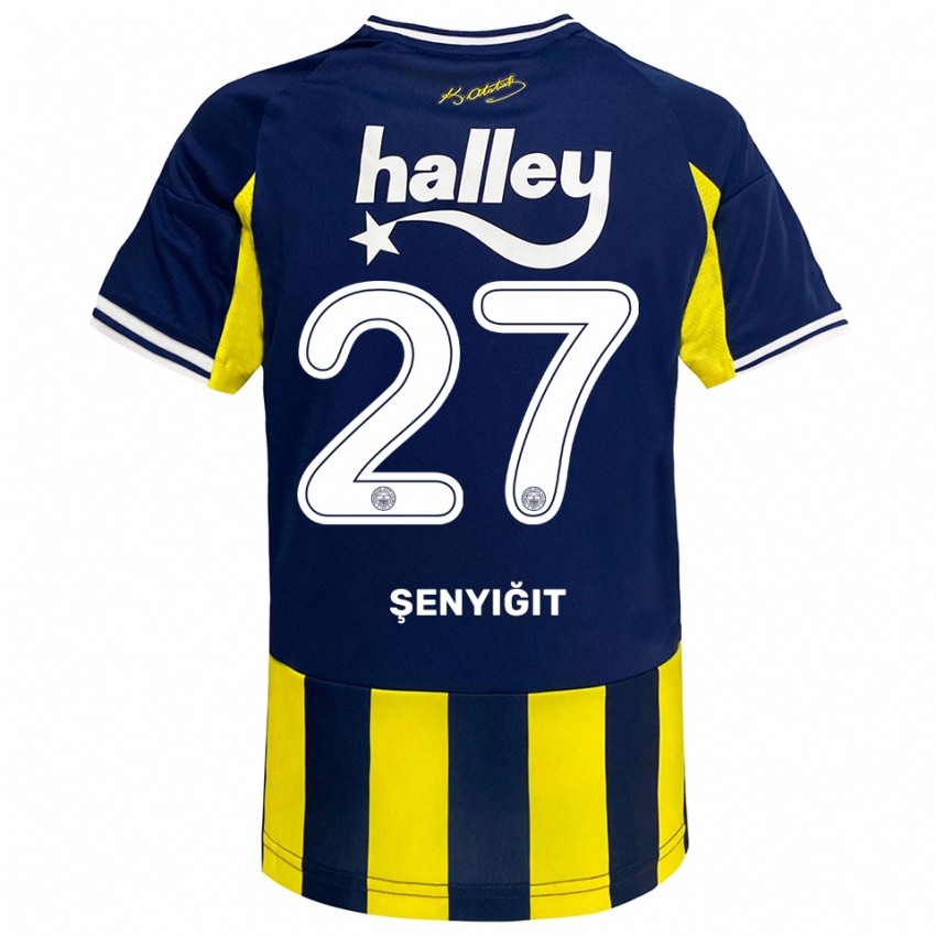 ילדים אנס שניגיט #27 צהוב כחול נייבי לבן ג'רזי ביתית 2025/26 חולצה קצרה