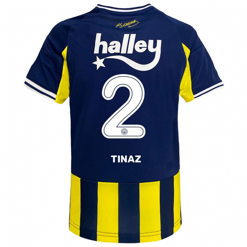 ילדים אלטו טינאז #2 צהוב כחול נייבי לבן ג'רזי ביתית 2025/26 חולצה קצרה