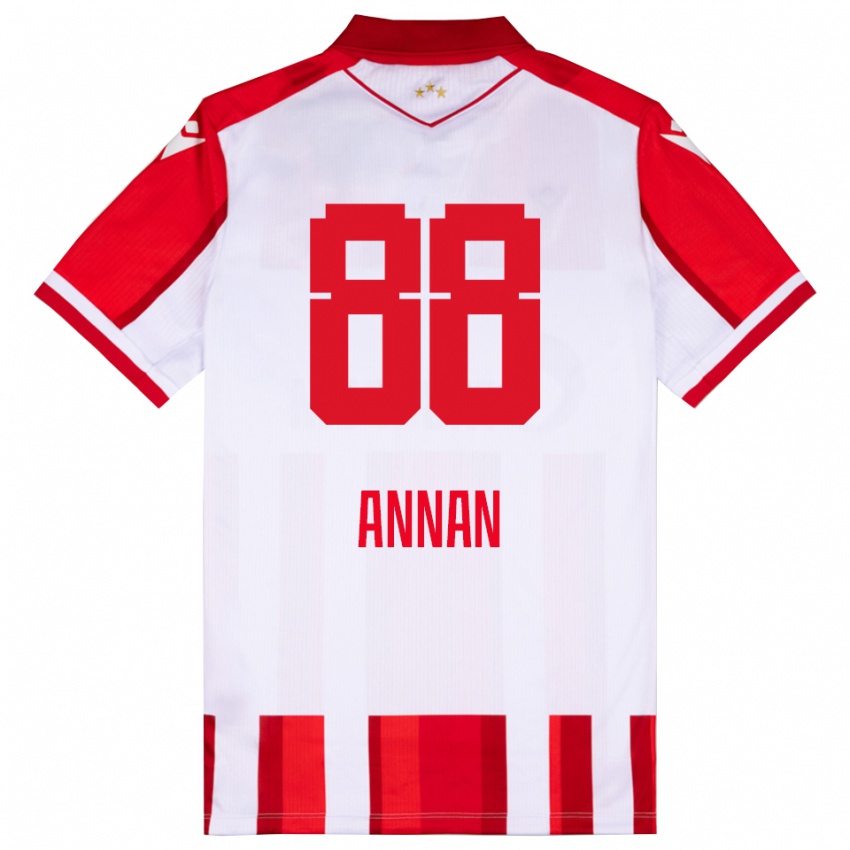ילדים איבן-עזר אנאן #88 אדום לבן ג'רזי ביתית 2025/26 חולצה קצרה