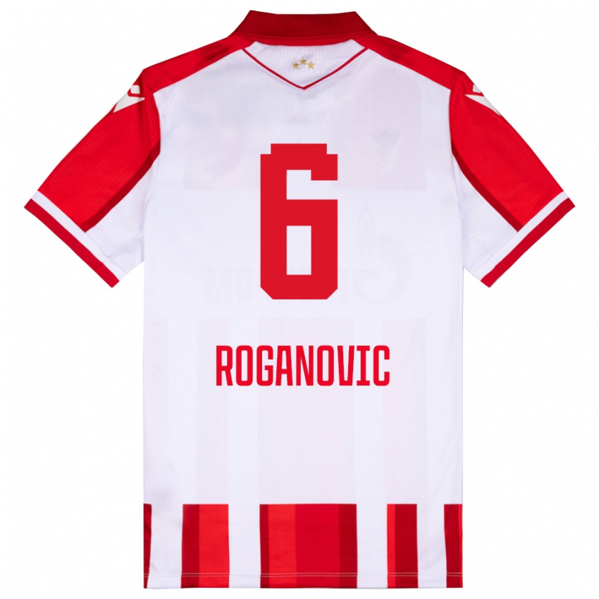 ילדים ווק רוגאנוביץ׳ #6 אדום לבן ג'רזי ביתית 2025/26 חולצה קצרה