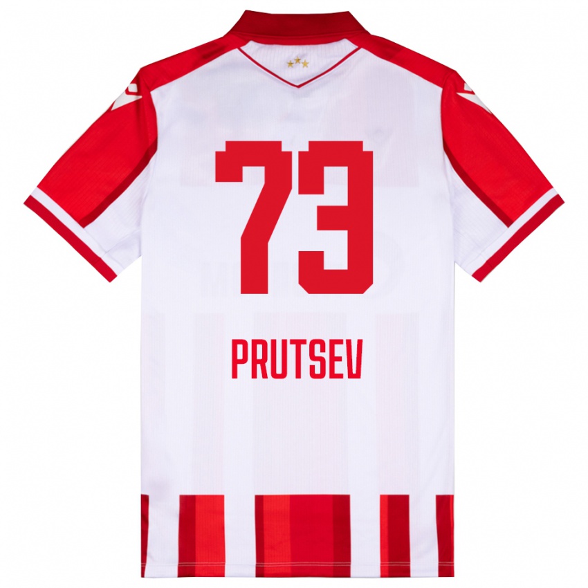 ילדים יגור פרוצב #73 אדום לבן ג'רזי ביתית 2025/26 חולצה קצרה