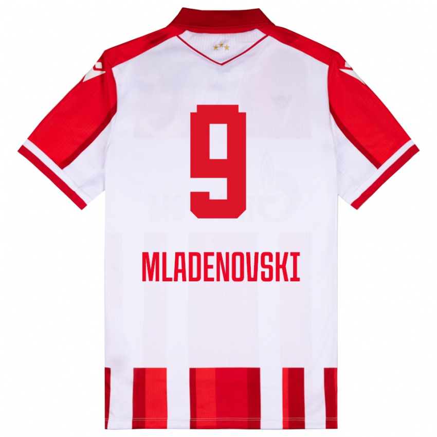 ילדים סטפן מלאדנובסקי #9 אדום לבן ג'רזי ביתית 2025/26 חולצה קצרה