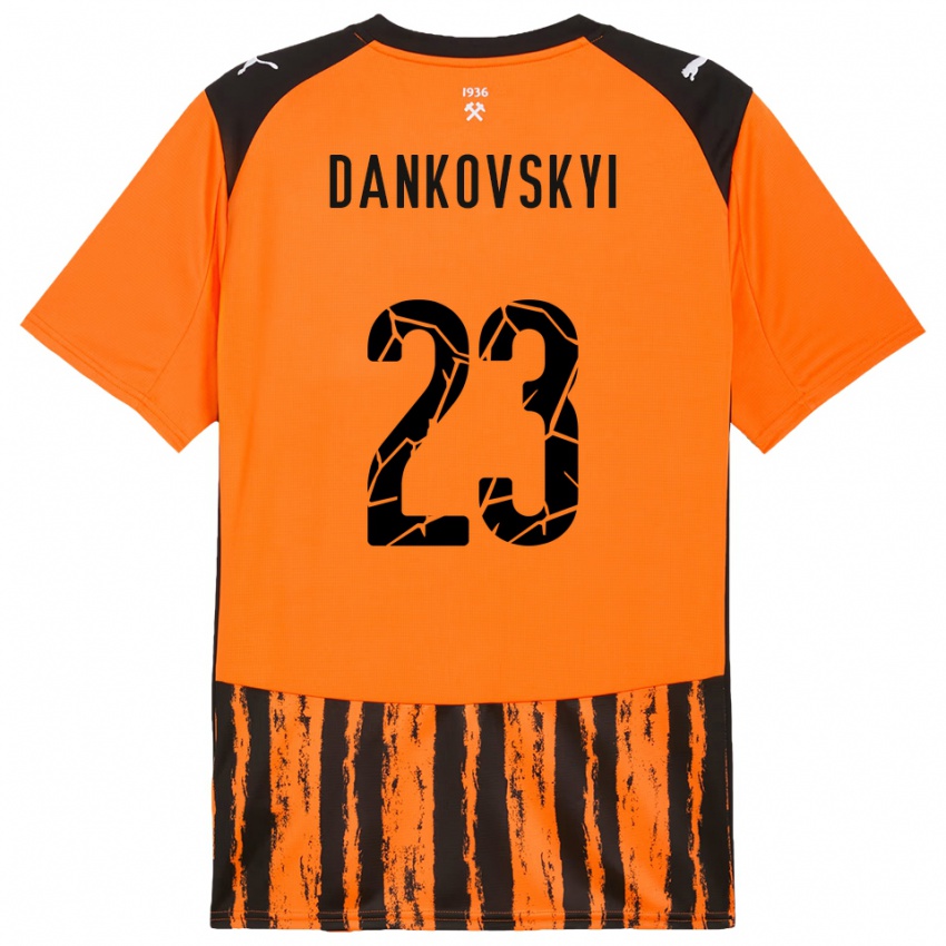 ילדים Yegor Dankovskyi #23 כתום שחור ג'רזי ביתית 2025/26 חולצה קצרה