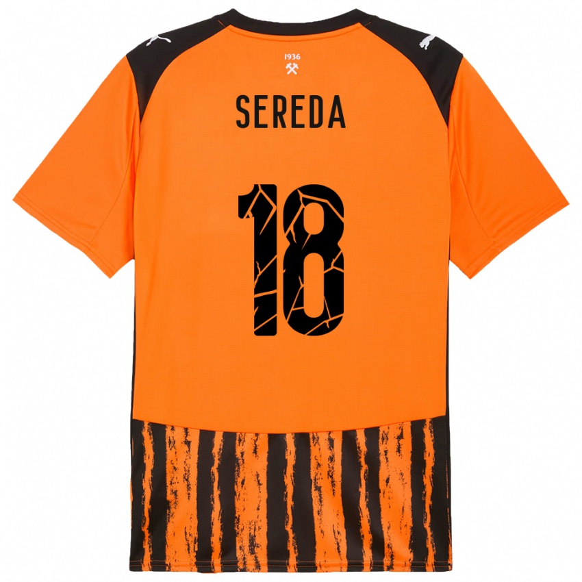 ילדים Oleksandr Sereda #18 כתום שחור ג'רזי ביתית 2025/26 חולצה קצרה