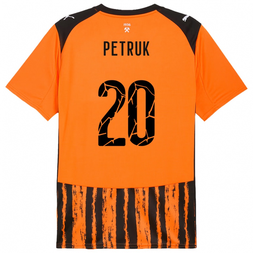 ילדים דני פטרוק #20 כתום שחור ג'רזי ביתית 2025/26 חולצה קצרה